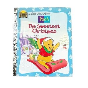 Vintage Little Golden Boon Disney’s The Sweetest Christmas 1996 Winnie the Pooh